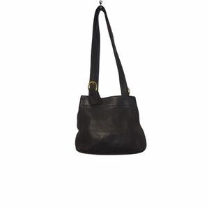 Vintage Coach Shoulder Bag in black leather
